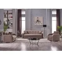 Sofa 3-2-1 Orlando graubraun - Graubraun