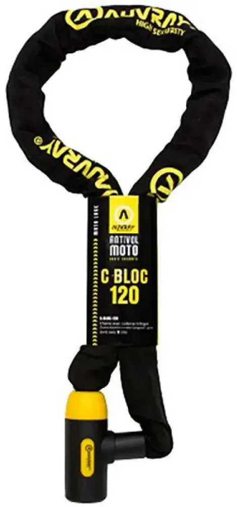 Auvray C-bloc 10 Mm Kettenschloss - Black / Yellow - 10 x 1200 mm