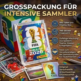 Panini FIFA World Cup 2026 Sticker Collection Box (100) Display