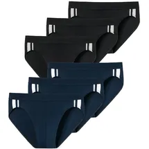 SCHIESSER Rioslip 95/5 Stretch Schwarz XL 6er Pack