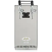 ich-zapfe Komplett Set Zapfanlage Kontakt 40/k Bierzapfanlage 2-leitig Trockenkühlgerät aus Edelstahl, 50 L/h, mit Membranpumpe, Zapfkopf 2:köpi,zapfkopf:keykeg