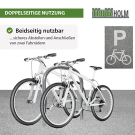 Baumarktplus Fahrradständer Fahrradanlehnbügel 116 x 74 cm Edelstahl Ø 60 mm Typ U