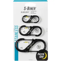 NITE IZE S-Biner SlideLock Karabiner 3 Stk Schwarz