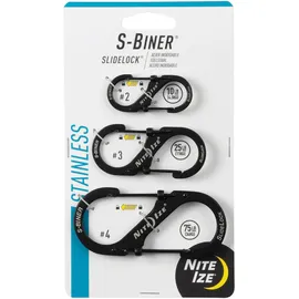 NITE IZE S-Biner SlideLock Karabiner 3 Stk Schwarz