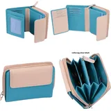 LEMONDO Geldbörse Damen türkis-beige