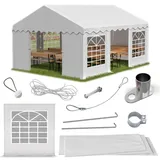 3x6 Partyzelt Pavillon Festzelt Unterstand Gartenzelt 6x3 NEU weiß PE
