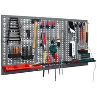 KÜPPER Lochwand Stahlblech 120 x 60 cm grau 3-teilig