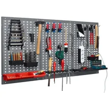 KÜPPER Lochwand Stahlblech 120 x 60 cm grau 3-teilig