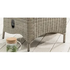 Destiny PALMA LUNA«, 4 Hochlehner, 1x Tisch, inkl. Auflagen), Aluminium, Polyrattan weiß