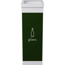 Paperflow Mülleimer 60 l Weiß, Grün