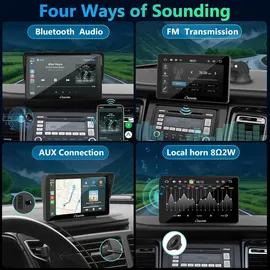 Carpuride 7 Zoll 1080P HD-Touchscreen-Radio