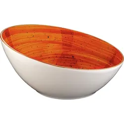 6x Bonna Aura Terracotta Vanta Schale rund 16cm 35cl 7,5cm tief Orange Creme Porzellan ATCVNT16KS Bowl Müsli Salat Geschirr