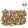 vidaXL Sichtschutzhecke 180 x 20 cm rosa PVC 5 St.