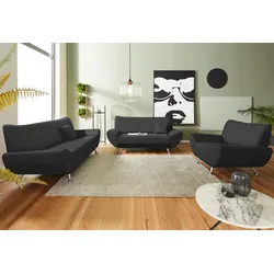 Polstergarnitur INOSIGN "Saltare elegant und komfortabel, OTTOs Choice", schwarz, H:78cm T:82cm, Sitzmöbel-Sets