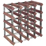 vidaXL Weinregal für 20 Flaschen Braun Massivholz Kiefer