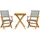 vidaXL Bistroset 3-tlg. Grau