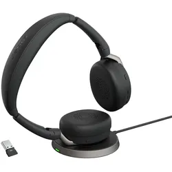Jabra Evolve2 65 Flex + Wireless Charging Station