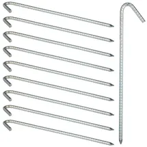 Relaxdays XL Bodenanker 10er Set Silber