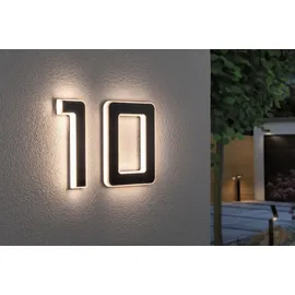 Paulmann Bundle Solar LED Hausnummernleuchte Nummer 10 - Schwarz