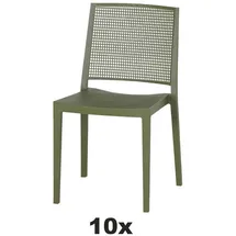 Siena Garden Urban Lights Stapelstuhl 56 x 56 x 80 cm olive 10 St.