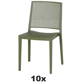 Siena Garden Urban Lights Stapelstuhl 56 x 56 x 80 cm olive 10 St.