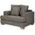 Soho Sessel Franka Webstoff 136 x 87 x 103 cm Braun mit Kissen