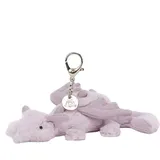Lila Dragon Bag Charme JellyCat Katze Schlusselbund weiche Pluschspielzeug NWT Ca