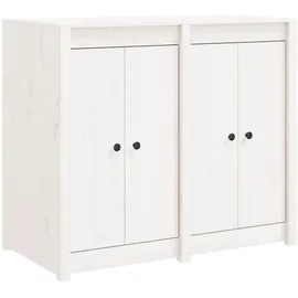 vidaXL Outdoor-Küchenschrank Weiß Massivholz Kiefer