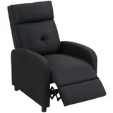 Homcom Fernsehsessel mit Liegefunktion Polyester 67 x 98 x 87 cm Schwarz