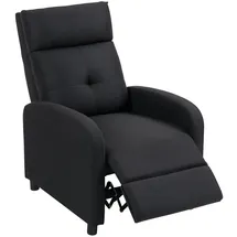 Homcom Fernsehsessel mit Liegefunktion Polyester 67 x 98 x 87 cm Schwarz