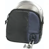 Hama CD-Player-Tasche für Discman und 3 CDs (mit Kabelausgang und Gürtelschlaufe) schwarz/blau