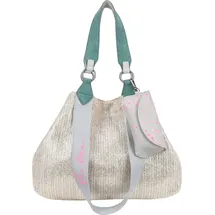 Fritzi aus Preußen Limited Painted Straw Shopper Polyester Silber