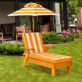 Costway Sonnenliege 92 x 49 x 106 cm Orange