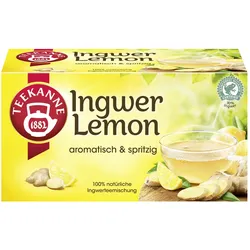 Teekanne Kräutertee Ingwer-Lemon 20 Teebeutel (35 g)