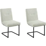 Set One by Musterring Esszimmerstuhl »Tracy« () 2er-Set, Freischwingergestell schwarz, Sitz aus Webstoff, B52 x T65 cm