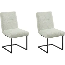 Set One by Musterring Esszimmerstuhl »Tracy« () 2er-Set, Freischwingergestell schwarz, Sitz aus Webstoff, B52 x T65 cm