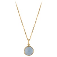 Aura Blue Necklace - Vergoldet-Silber Sterling 925 / 400 - 450 - 40-45 cm - Pernille Corydon