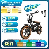 Ever cross tech ek30 Elektro fahrrad für Erwachsene, 20 "x breite Reifen, Elektro fahrrad bis 25