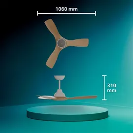 Philips Olas 106 cm 30 W Weiß/Braun