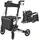 Juskys Rollator Vital mit Sitz Schwarz