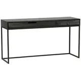 Woood Schreibtisch Silas Esche massiv / Schwarz