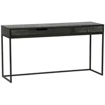 Woood Schreibtisch Silas Esche massiv / Schwarz