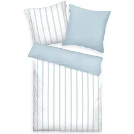 Tom Tailor Wendebettwäsche Classic Satin Stripes Gelb/Hellblau 155 x 220 cm + 80 x 80 cm