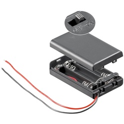 Goobay 3x AAA (Micro) Batteriehalter - lose Kabelenden, schaltbar, wasserabweisend