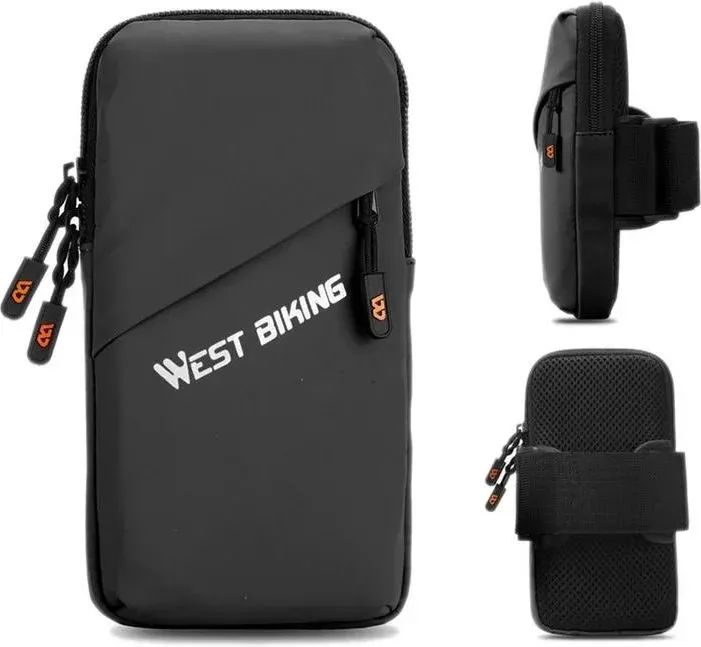 Sport-Armband für Smartphone Jogging Fitness schwarz 18,5