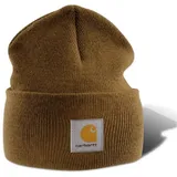 Carhartt Wintermütze für Sie und Ihn, OFA, 100% Polyacryl,elastisch, Hellbraun, Einheitsgröße - Einheitsgröße