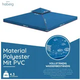 habeig Pavillon-Ersatzdach Pavillondach Ersatzdach 360g/m2 PVC 3x3m WASSERDICHT, 360,00 g/m2, 100% wasserdicht blau