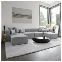 Home Deluxe Modulares Sofa VERONA - versch. Ausführungen -XXL hellgrau