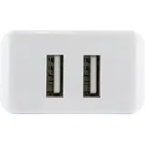 Schwaiger Ladegerät Weiß 230V 2x USB, 2.4A