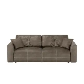 Uno Schlafsofa Mikrofaser 2-Sitzer Braun